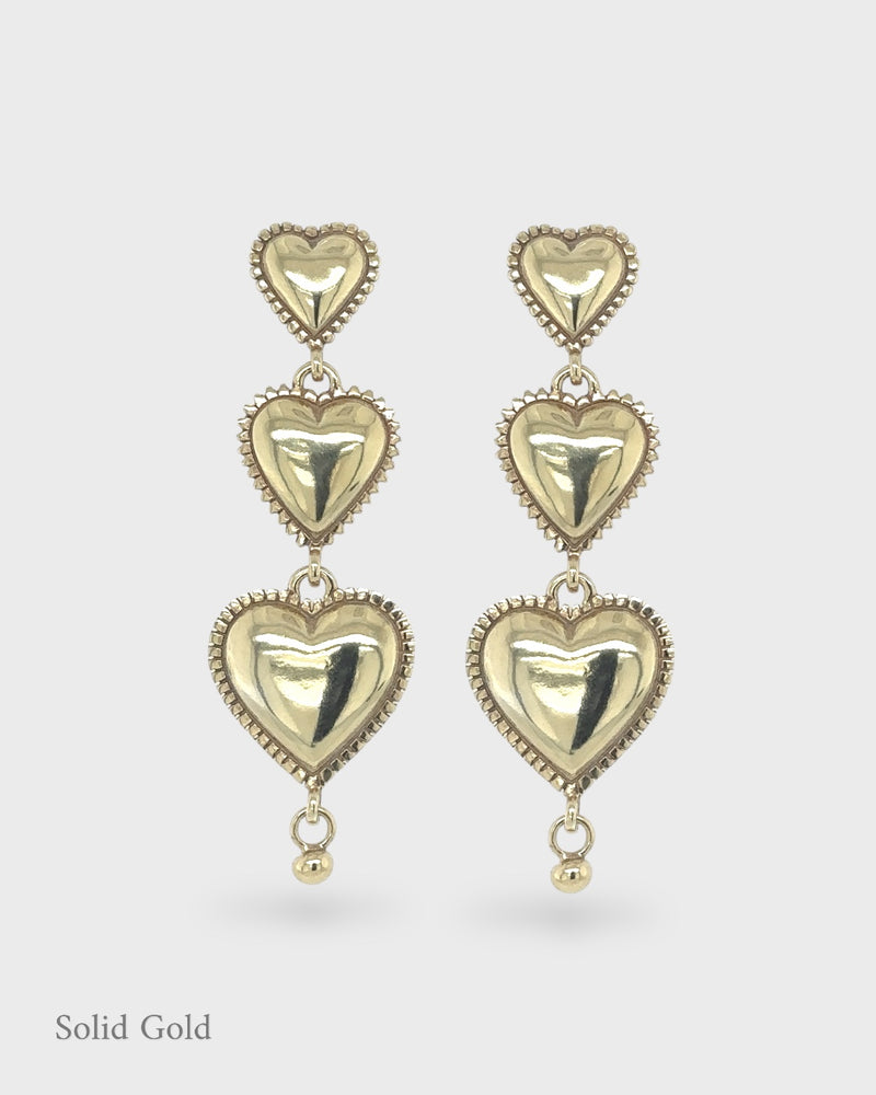 Temple Earrings - Solid Gold