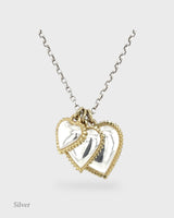 Heart Cluster Pendant - Silver Chain