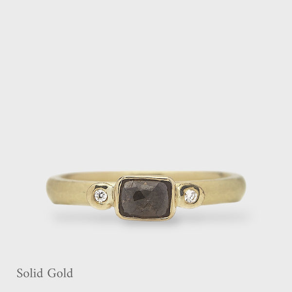 Tulia Ring - Diamonds - Solid Gold