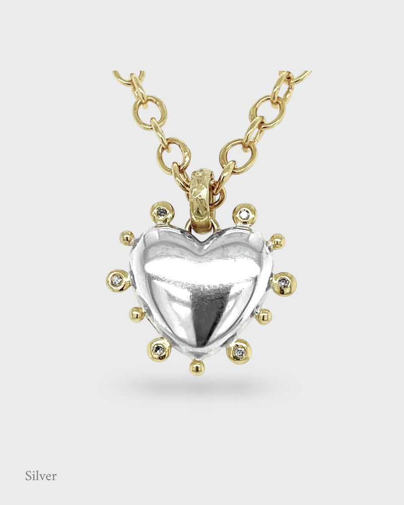 Valentina - Florentine Heart Locket - Silver