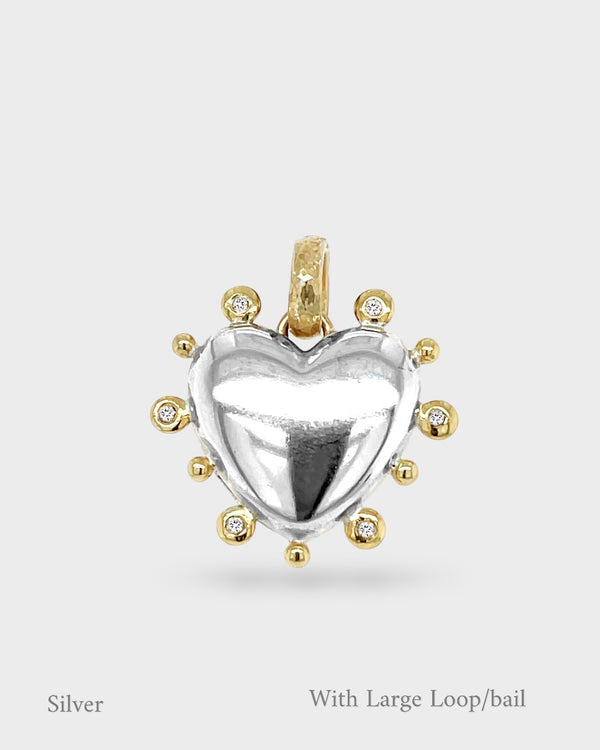 Valentina - Florentine Heart Locket - Silver