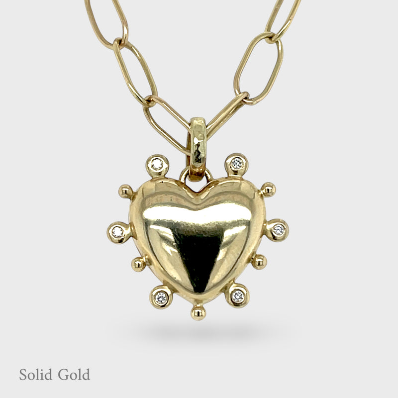 Valentina - Florentine Heart Locket - 18ct Solid Gold