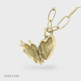 Valentina - Florentine Heart Locket - 18ct Solid Gold