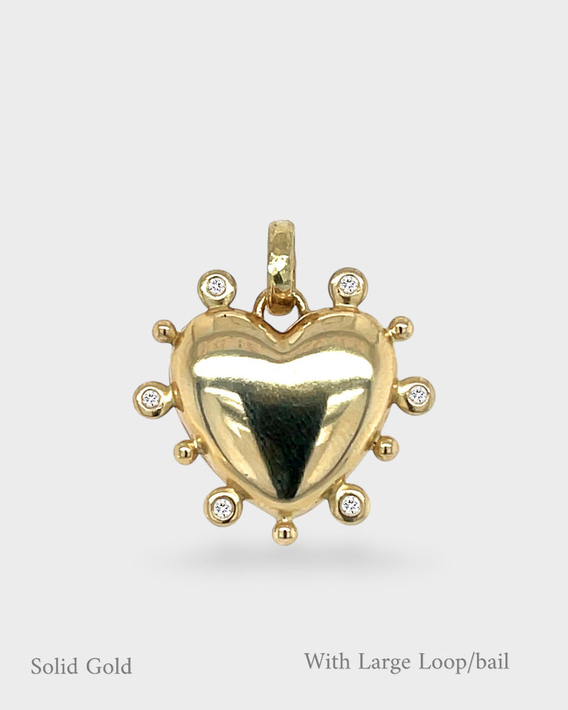 Valentina - Florentine Heart Locket - 18ct Solid Gold