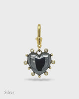 Valentina - Florentine Heart Locket - Black & Gold
