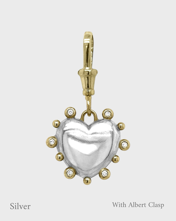 Valentina - Florentine Heart Locket - Silver