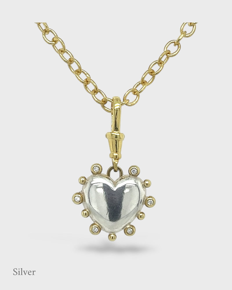 Valentina - Florentine Heart Locket - Silver