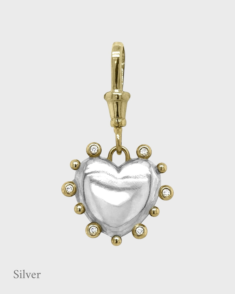 Valentina - Florentine Heart Locket - Silver