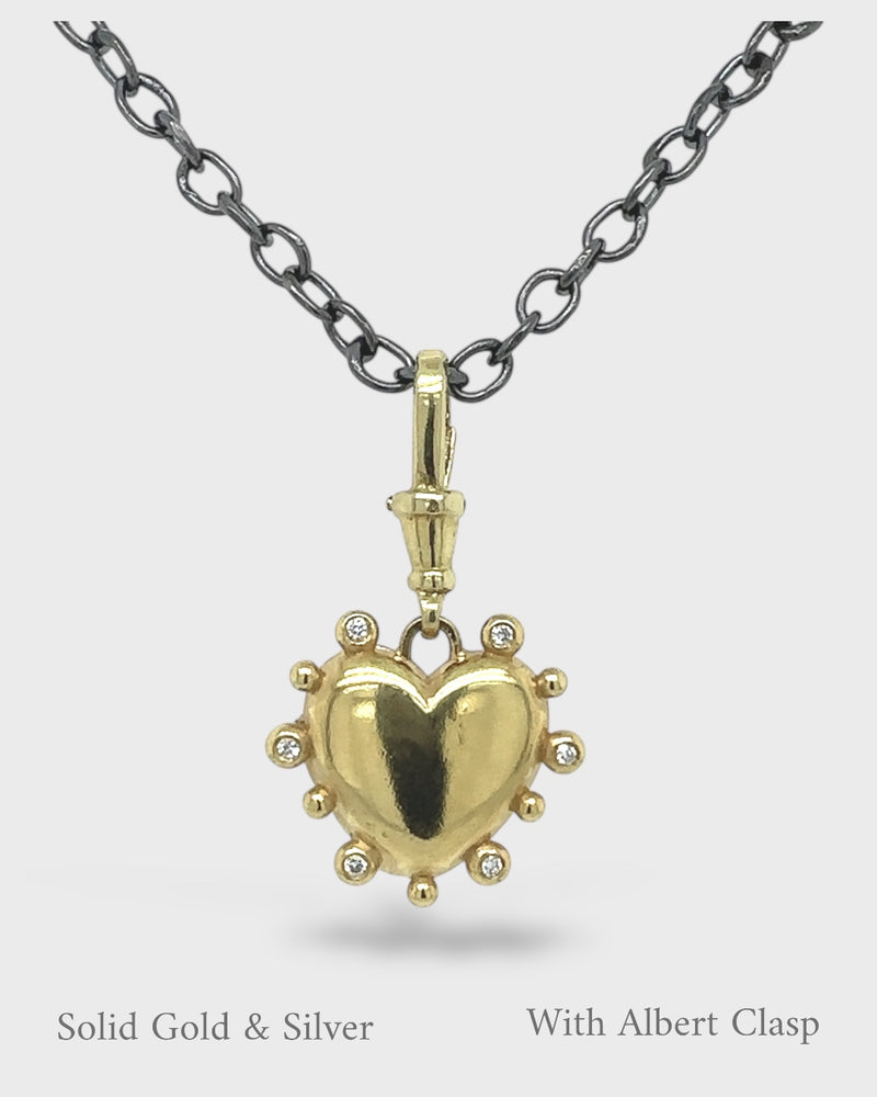 Valentina - Florentine Heart Locket - 18ct Solid Gold
