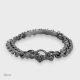 Vinci Identity Bracelet - Black Silver & Diamonds