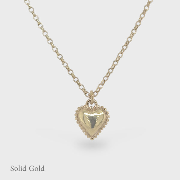 Zoe Heart Pendant - Solid Gold