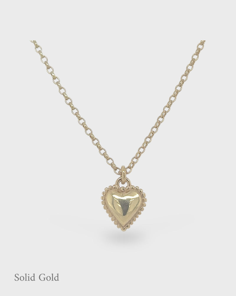 Zoe Heart Pendant - Solid Gold