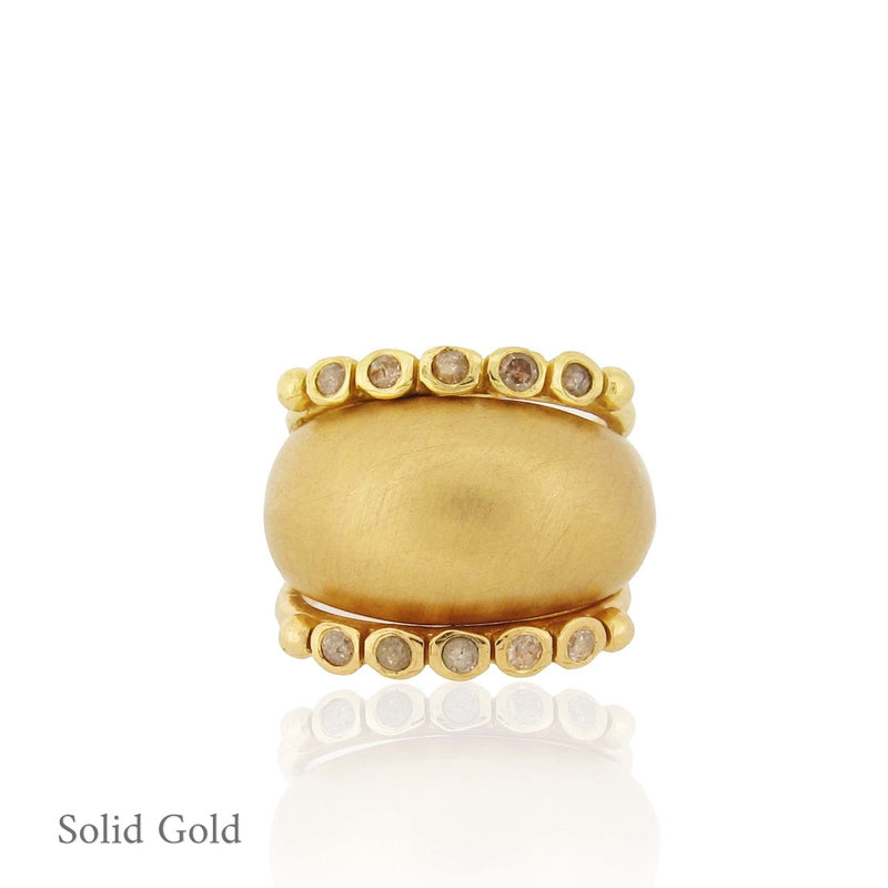 Sabine & Anela - Ring Stack - Diamonds - Solid Gold