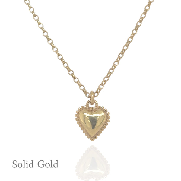 Zoe Heart Pendant - Solid Gold