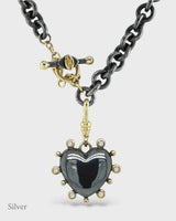 Valentina Heart Locket - Black & Gold on Alice Chain
