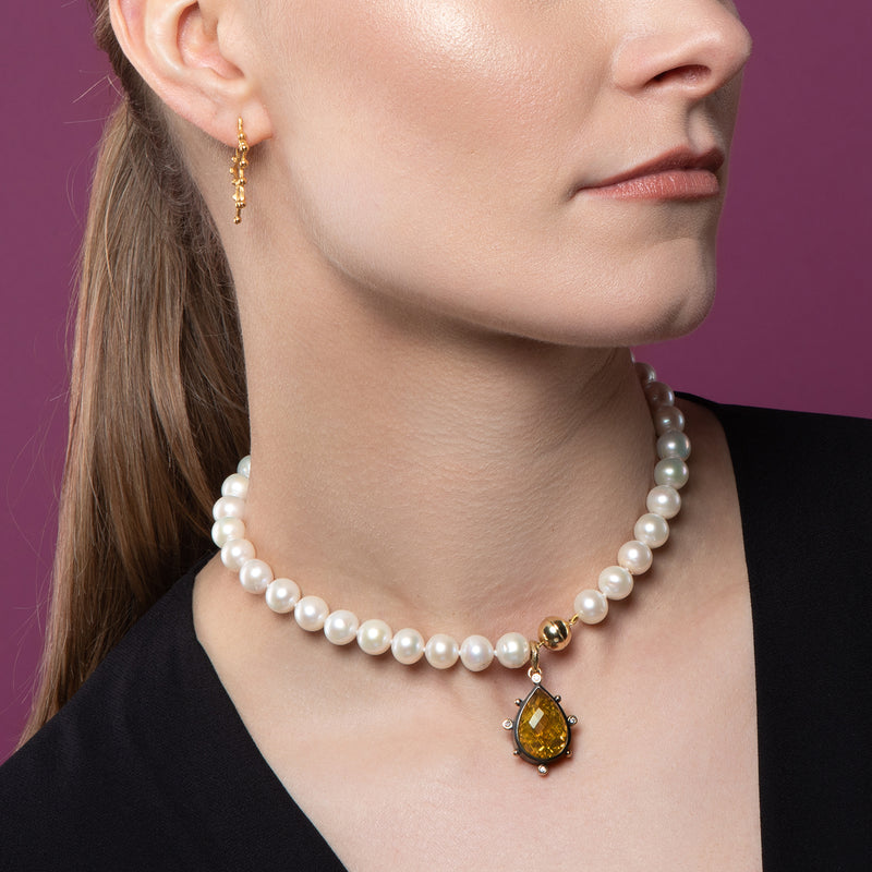 Blanca Freshwater Pearl Necklace - 18ct Gold