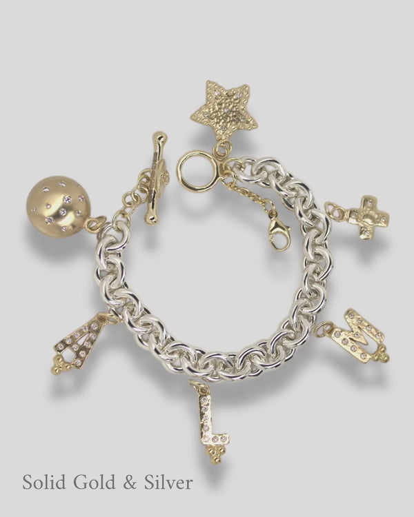 Trinity Letter - A - Solid Gold & Diamonds