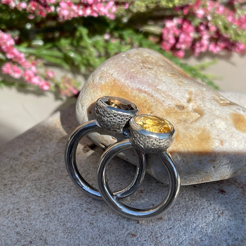Behrianna Cocktail Ring - Citrine - Silver