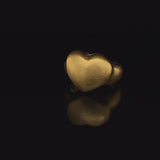 Harmony Sculptural Heart Signet Ring - Gold