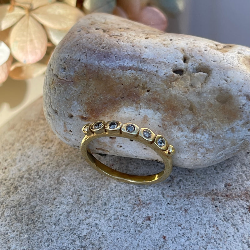 Anela Ring - Diamonds - Gold Plated