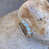 Anela Ring - 3.5mm Gemstones - Blue Topaz