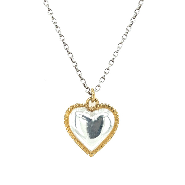 Aura Heart Pendant - Silver Chain