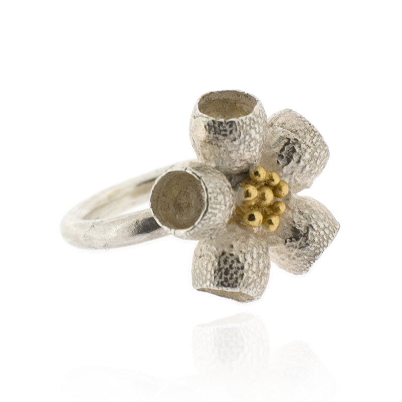 Ophelia Gumnut Flower Ring - Silver