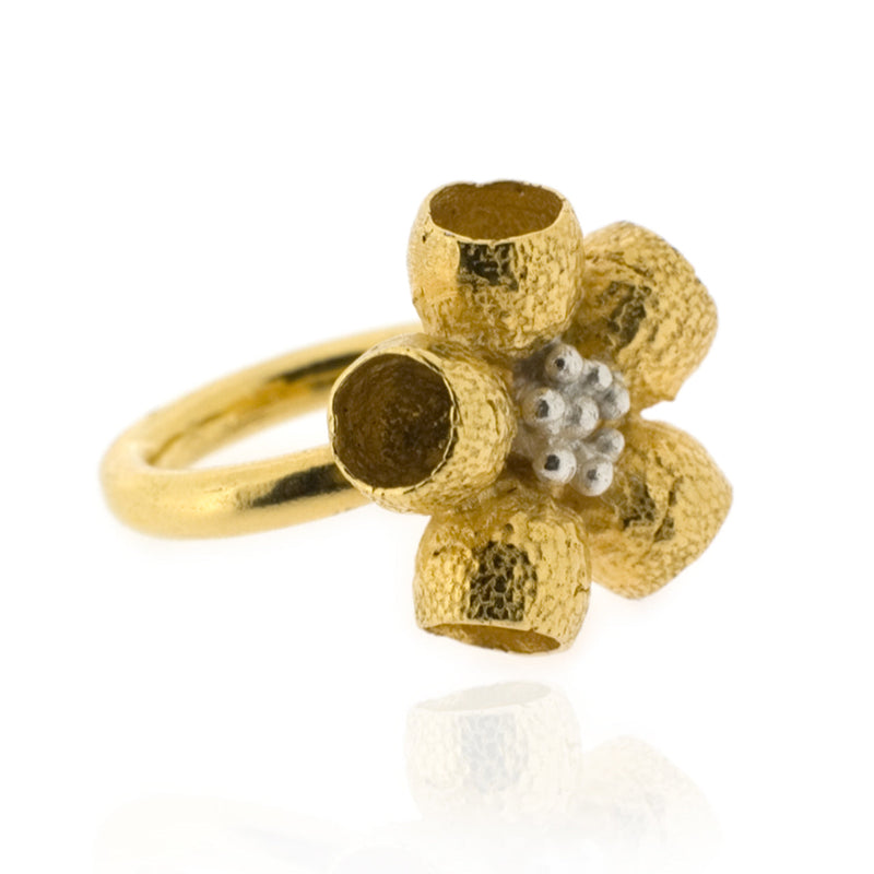Ophelia Gumnut Flower Ring - Gold