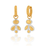 Bao Earrings On Neo Hoops - Gold
