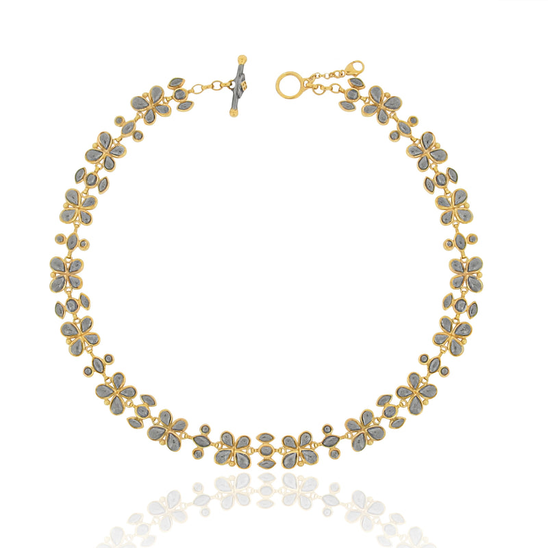 Calista Charm Necklace - Black & Gold