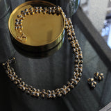 Calista Charm Necklace - Black & Gold