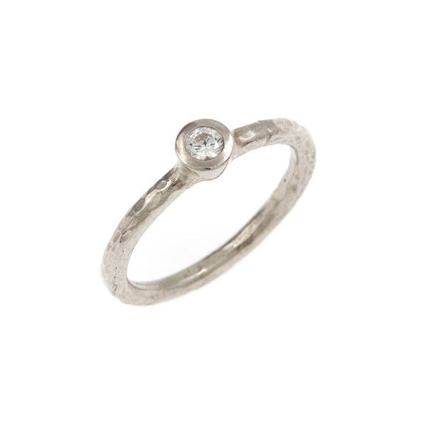 Laria Tiny Diamond Ring - 18ct White Gold