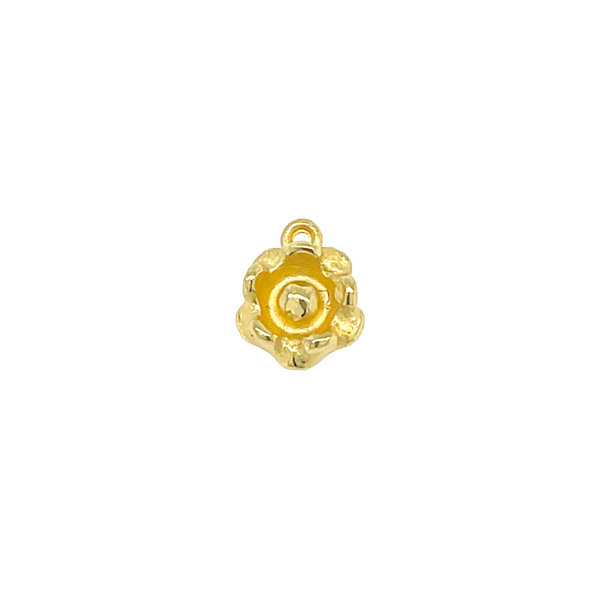Delphine Flower Charm - Gold