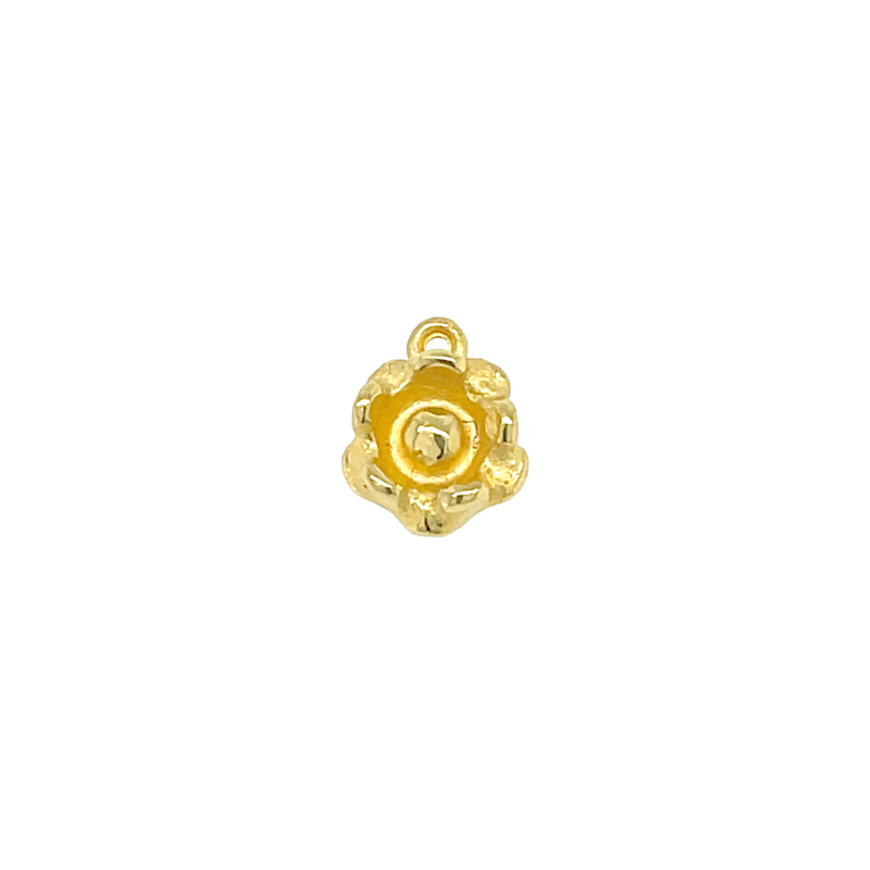 Delphine Flower Charm - Gold