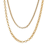 Extra Fine Belcher Chain - 16"/18" (40-45cm) - Gold