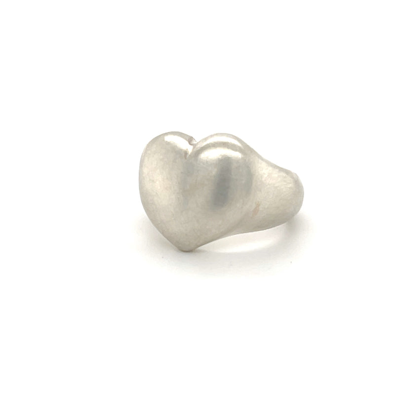 Harmony Sculptural Heart Ring - Silver