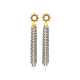 Casia Tassel earrings - Black & Gold