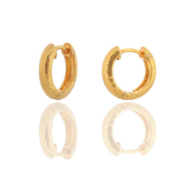 Neo Hinged Hoop Earrings - Gold