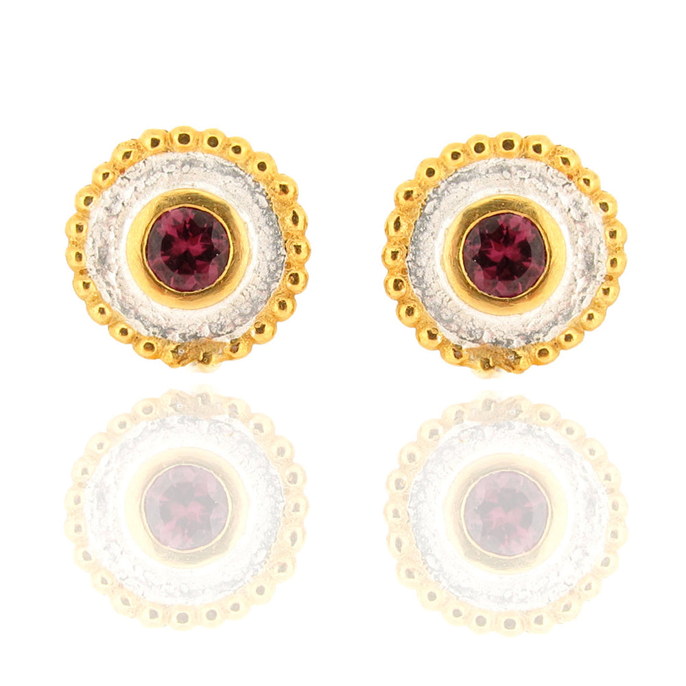 Rhodolite studs deals