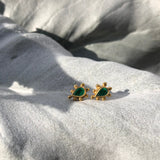 Rimini Stud Earrings - Emeralds