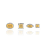 Edrie Mini Square - Stud Earrings - Silver