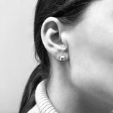 Edrie Square Stud Earrings - Silver