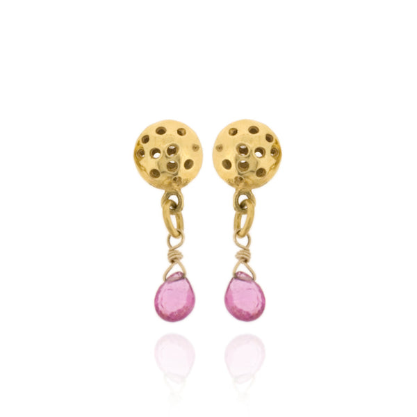 Alena Drop Earrings - Pink Tourmaline