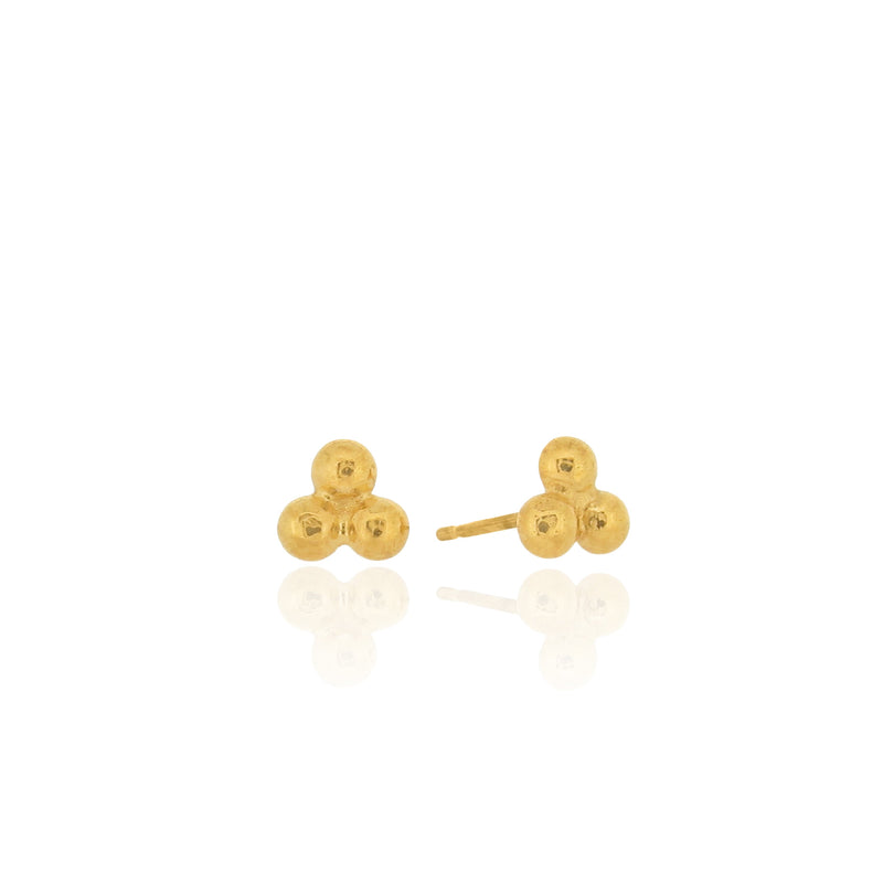 Trinity Stud Earrings - Gold