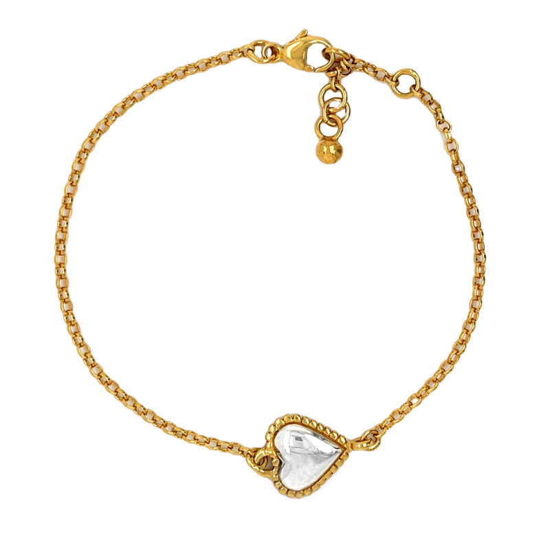 Zoe Heart Bracelet - Gold