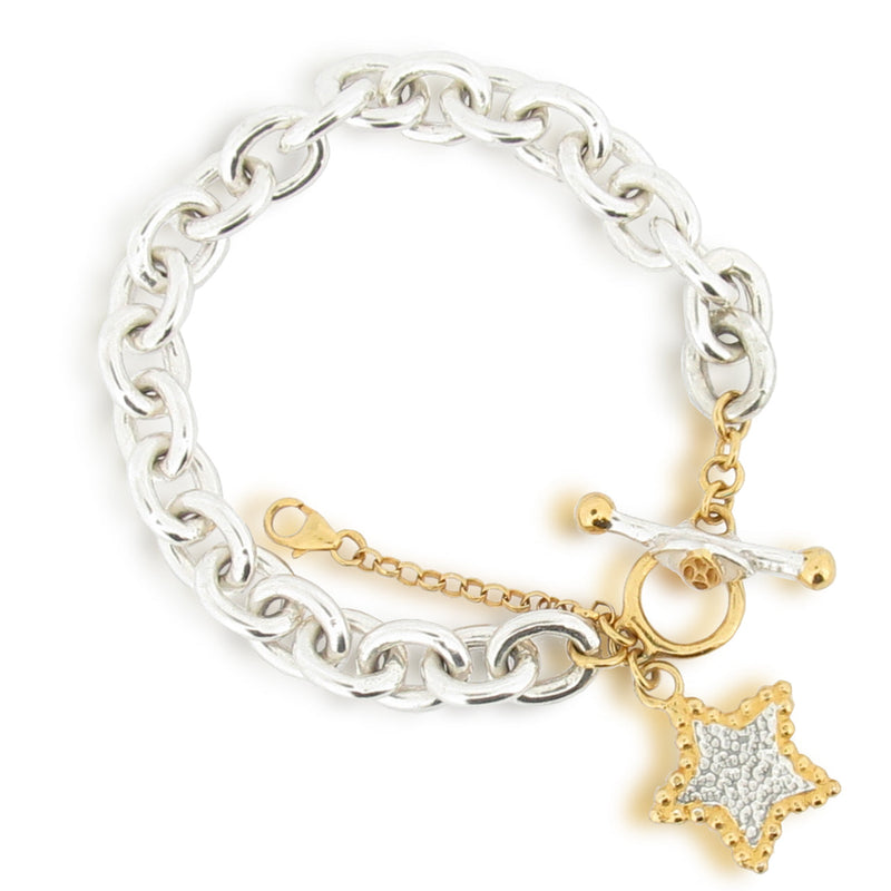 Vesta & Hespe Star - Chunky Trace Bracelet - Silver