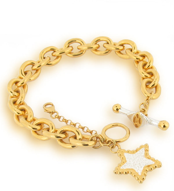 Vesta & Hespe Star - Chunky Trace Bracelet - Gold