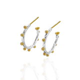 Thea Studded Hoop Earrings - Silver