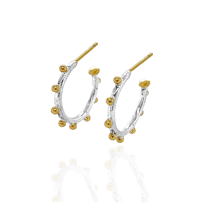 Studded sale hoops earrings