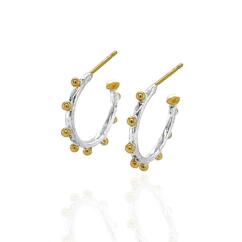 Studded hoops best sale